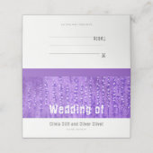 薄紫ル結婚ピネス座席表 プレイスカード (外部開封)