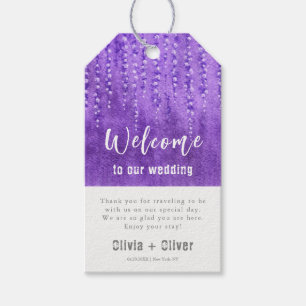 薄紫ル結婚ピネス ギフトタグ