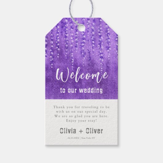 薄紫ル結婚ピネス ギフトタグ (正面)