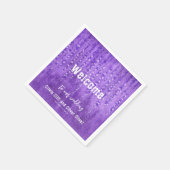薄紫ル結婚ピネス スタンダードカクテルナプキン (角)
