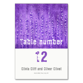 薄紫ル結婚ピネス テーブルナンバー