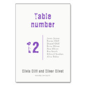 薄紫ル結婚ピネス テーブルナンバー (裏面)