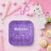 薄紫ル結婚ピネス ペーパープレート (パーティー)