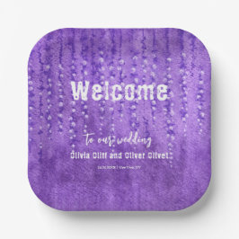 薄紫ル結婚ピネス ペーパープレート