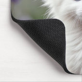 薄紫ローレルオンホワイトキットン マウスパッド (コーナー)