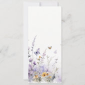 薄紫ワイルドフラワーバタフライガーデンメニューカード 招待状 (裏面)