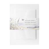 薄紫ワイルドフラワーバタフライフィールド結婚風景 招待状ベリーバンド (正面例)