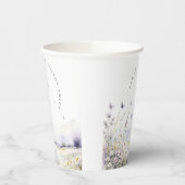 薄紫ワイルドフラワーバタフライフィールド結婚風景 紙コップ (左)