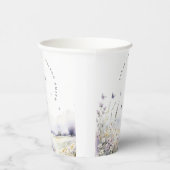 薄紫ワイルドフラワーバタフライフィールド結婚風景 紙コップ (右)