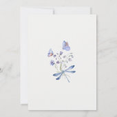 薄紫ワイルドフラワーバタフライベビーシャワー招待状 招待状 (裏面)