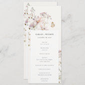 薄紫ワイルドフラワーファーンボタニカル結婚式 プログラム (正面/裏面)