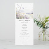 薄紫ワイルドフラワーフィールドバタフライ結婚式 プログラム (スタンド正面)