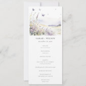 薄紫ワイルドフラワーフィールドバタフライ結婚式 プログラム (正面)