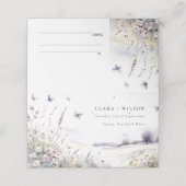 薄紫ワイルドフラワーフィールド蝶結婚風景 プレイスカード (外部開封)