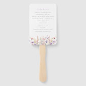 薄紫ワイルドフラワー結婚式 プログラム ハンドファン (裏面)