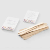 薄紫ワイルドフラワー結婚式 プログラム ハンドファン (組立なし)