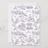 薄紫ヴィンテージトワクラシックル結婚ズ 招待状 (裏面)