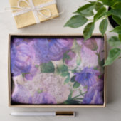 薄紫ヴィンテージバラデコパージ 薄葉紙 (ギフト)