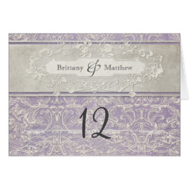 薄紫ヴィンテージフランスのリージェンシーレースエッチド結婚ーズ