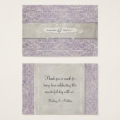 薄紫ヴィンテージフランスのリージェンシーレースエッチド結婚ーズ (正面&裏面)