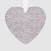 薄紫ヴィンテージフランスのリージェンシーレースエッチド結婚ーズ オーナメント (裏面)