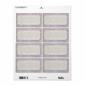 薄紫ヴィンテージフランスのリージェンシーレースエッチド結婚ーズ ラベル (フルシート)