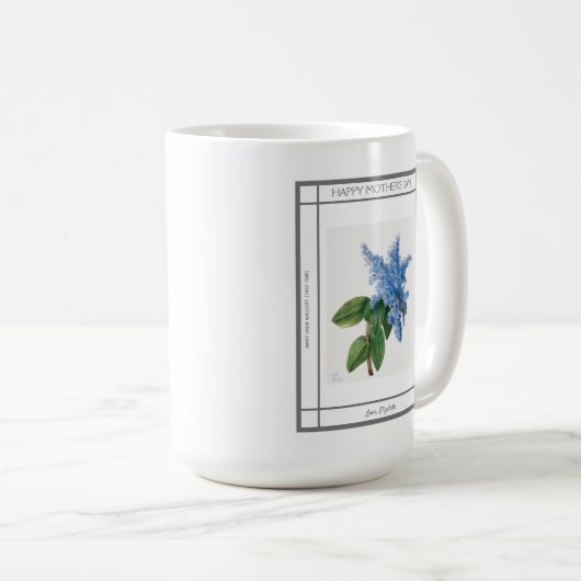 薄紫ヴィンテージ母の日コーヒーマグ コーヒーマグカップ (正面右)