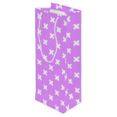 薄紫上の白い十字線 ワインギフトバッグ (裏面アングル)