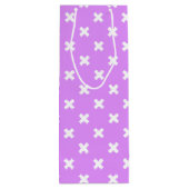 薄紫上の白い十字線 ワインギフトバッグ (裏面)