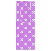 薄紫上の白い十字線 ワインギフトバッグ (正面)