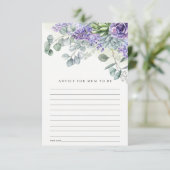 薄紫乳児シャワー用多汁葉アドバイス エンクロージャーカード (スタンド正面)
