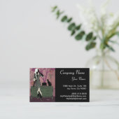 薄紫及び緑-名刺のスザンヌ 名刺 (スタンド正面)