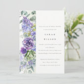 薄紫多糖ユーカリ植物性ブライダルシャワー 招待状 (スタンド正面)