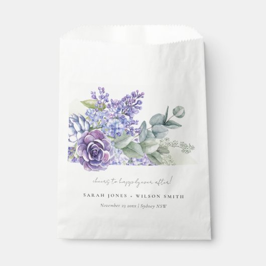 薄紫多糖ユーカリ植物束結婚病 フェイバーバッグ (正面)