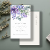 薄紫多肉葉おむつラッフルベビーシャワー エンクロージャーカード