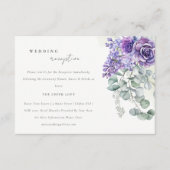 薄紫多血ユーカリ動物結婚披露宴 エンクロージャーカード (正面)