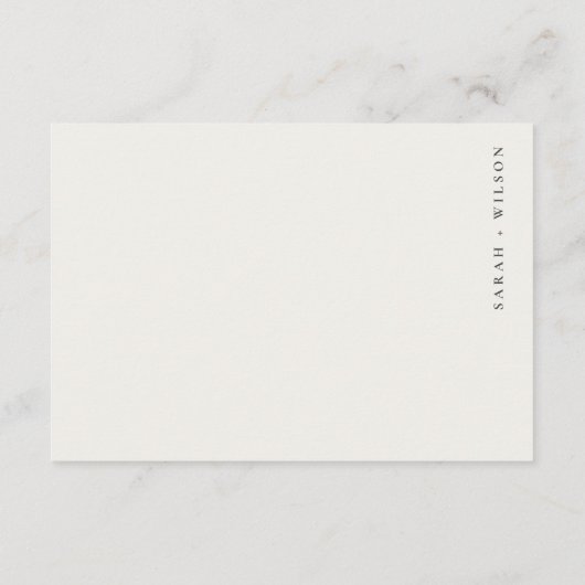 薄紫多血ユーカリ動物結婚披露宴 エンクロージャーカード (裏面)