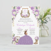 薄紫女性のカーボーイウェスタンプリンセスキンセアニラ 招待状 (スタンド正面)