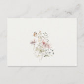 薄紫山花シダ結婚の葉のQRコードRSVP エンクロージャーカード (裏面)