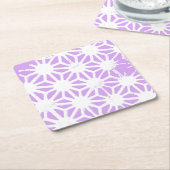 薄紫幾何学 スクエアペーパーコースター (アングル)