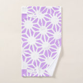 薄紫幾何学 バスタオルセット (ハンドタオル)