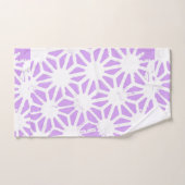 薄紫幾何学 バスタオルセット (ハンドタオル)