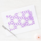 薄紫幾何学 長方形シール (封筒)