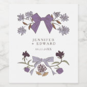 薄紫弓と花結婚ズ ワインラベル (シングルラベル)