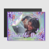 薄紫忘れ-me-not flower日付を保存する (正面/裏面)