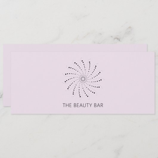 薄紫抽象芸術花エレガント贈与証 (正面/裏面)