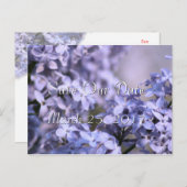 薄紫救 – 日付招待状 – または任意の大事な行事 案内ポストカード (正面/裏面)