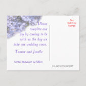 薄紫救 – 日付招待状 – または任意の大事な行事 案内ポストカード (裏面)