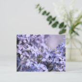 薄紫救 – 日付招待状 – または任意の大事な行事 案内ポストカード (スタンド正面)