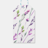 薄紫新しいチャプターがシャワーギフトラベル ギフトタグ (裏面)